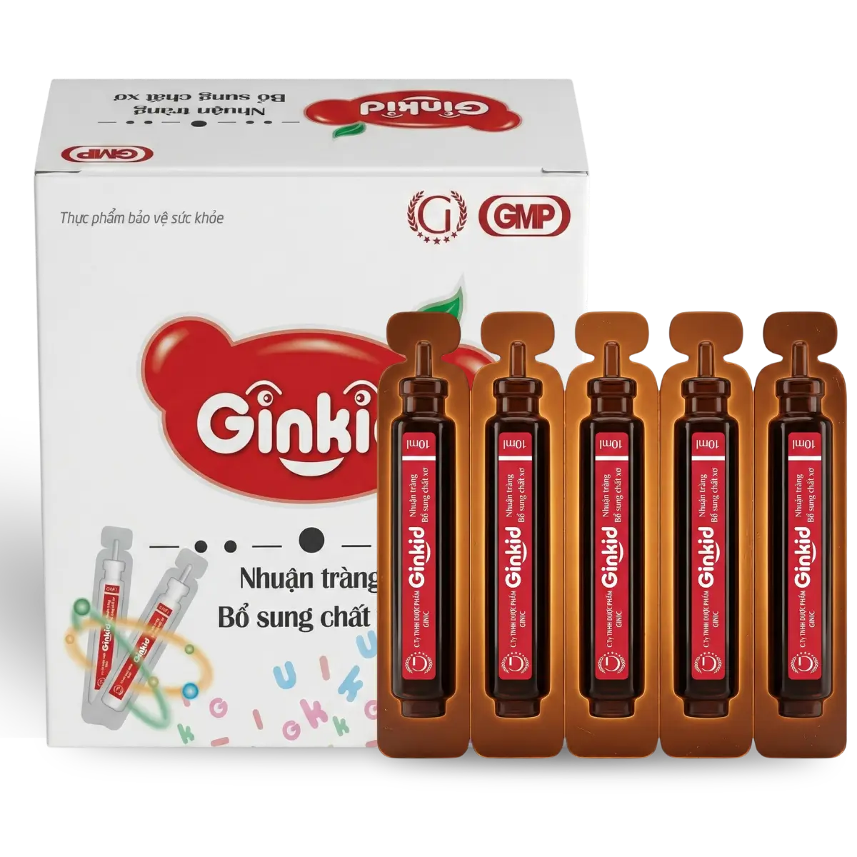 Packshot GINKID Nhuận Tràng bổ sung chất xơ